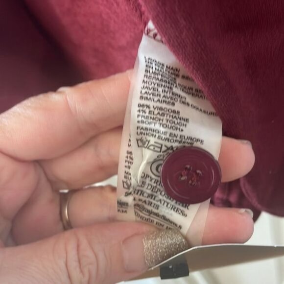 Majestic filatures blazer sz 6 plum 1 button - Picture 10 of 14